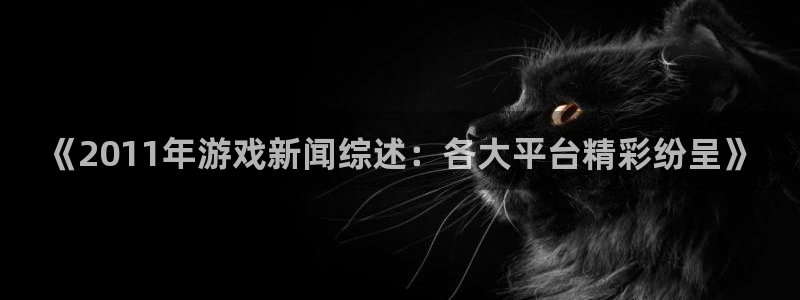 奇亿娱乐游戏：《2011年游戏新闻综述：各大平台精彩纷呈》